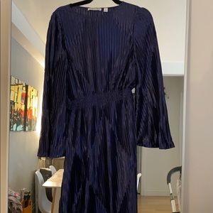 *new* purple metallic midi dress!